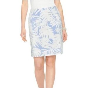 Talbots Seersucker Tropical Print Pencil Skirr